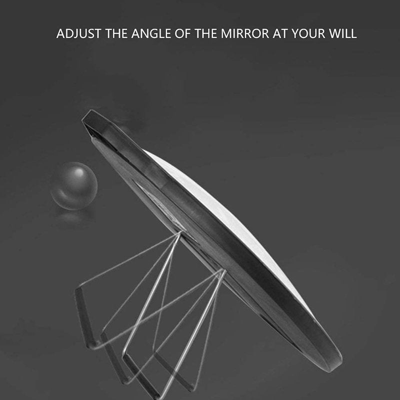 equlup Golf Mirror, 360Degrees Full Swing Putting Convex 25cm/9.8in Diameter Practice Training Aid with Adjustable Angle Stable Stand for Beginners and Enthusiasts