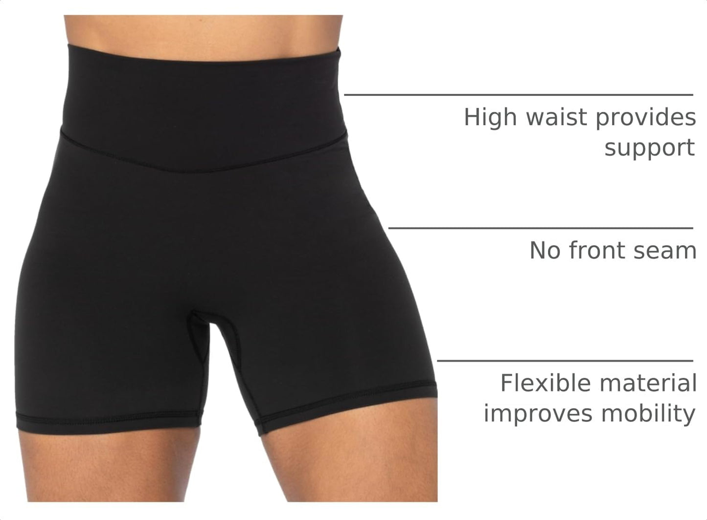 Sunzel Women's No Front Seam High Waisted Biker Shorts for Yoga Workout
