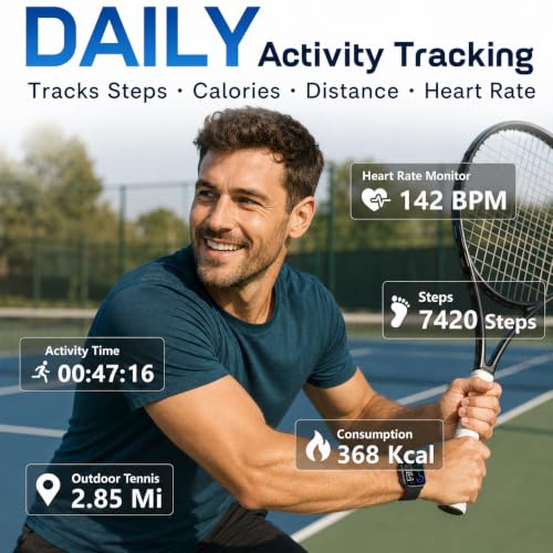 Black Senior-Friendly Pedometer Watch - Step Counter No App Needed