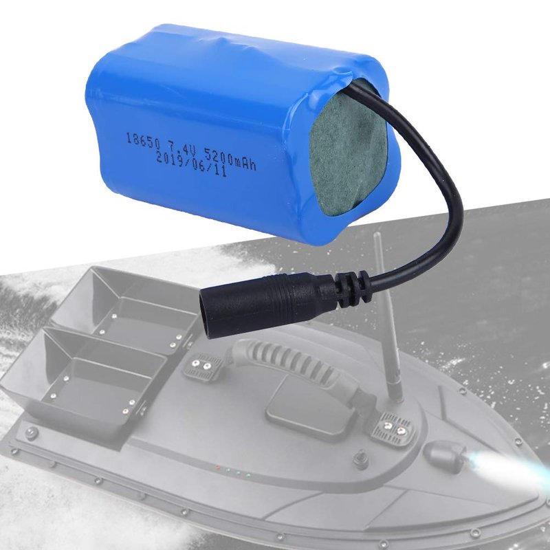 Alomejor RC Boat Battery, high Capacity Upgrade Long Lasting Fishing Bait Boat Battery for Anglers Recreational boaters Outdoor