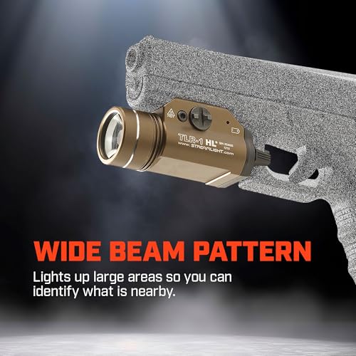 Streamlight 69266 TLR-1 HL 1000-Lumen Mounted Weapon Light with Rail Locating Keys, Flat Dark Earth