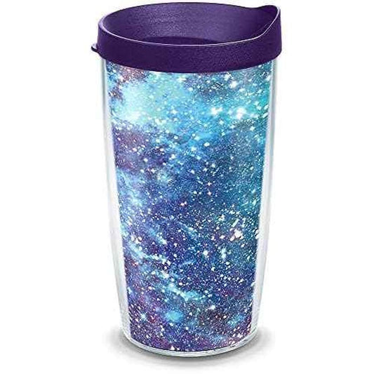 Tervis Purple Galaxy Made in USA Double Walled Insulated Tumbler Travel Cup Keeps Drinks Cold & Hot, 16oz, Classic