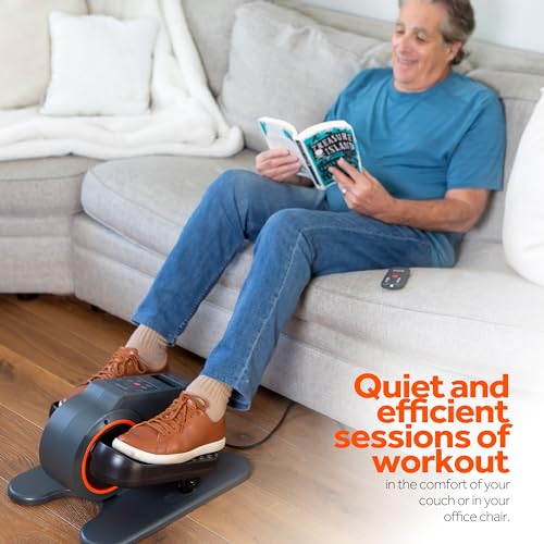 SITFIT Leg Exerciser While Sitting for Seniors - Under Desk Elliptical Machine, Under Desk Motorized Pedal Exerciser, Ellipse Leg Exerciser as seen on tv, Leg Exercise Machine 100% Assembled for Rehab