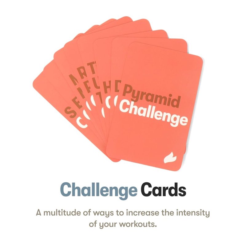 Dumbbell Elevate Exercise Cards: Home Workout Series Card Deck - Comprehensive At-Home Fitness System with 65 Exercises, 8 Bonus Challenges, and 4 Unique Workout Formats.