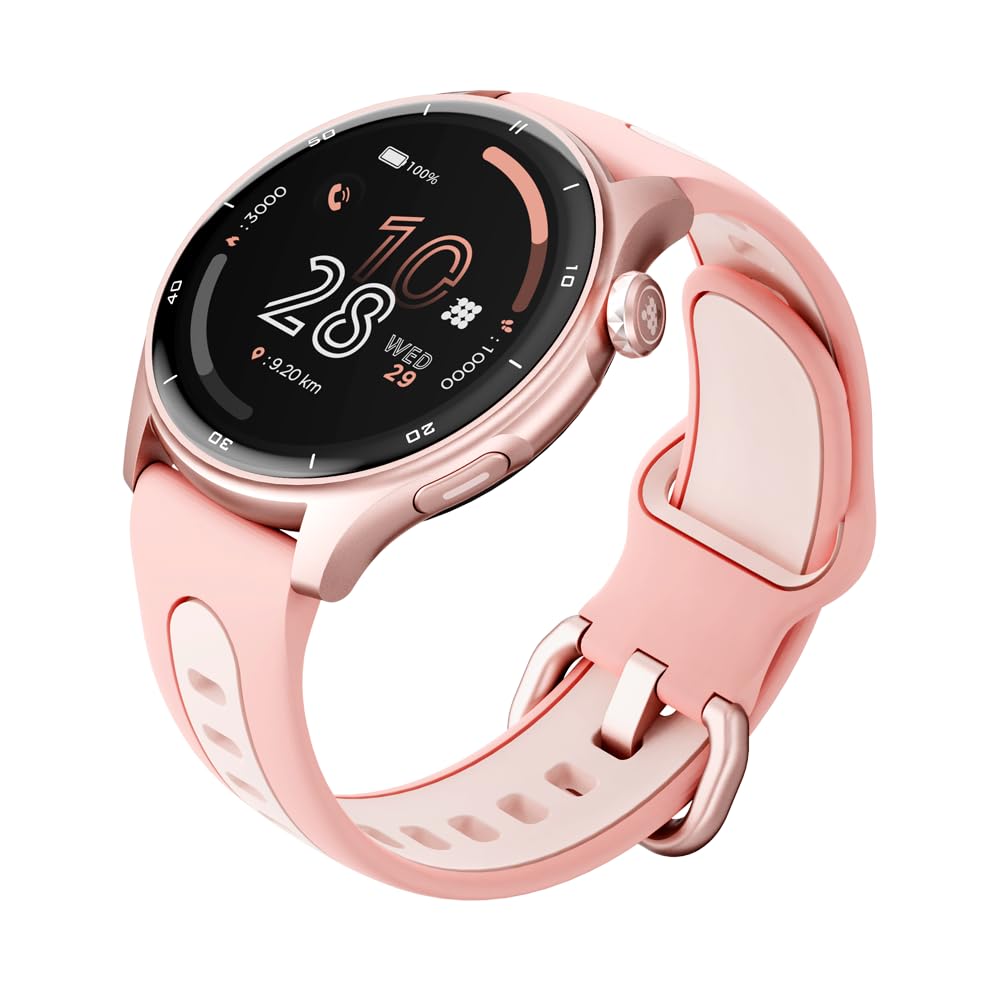 Cubitt Aura Pro Smartwatch/Fitness Tracker with 1.43" Touch AMOLED Screen, Bluetooth Call, Built in GPS, 60+ Sports, Blood Oxygen, Heart Rate, Stress/Sleep Monitor, Waterproof, Step Counter, Compass