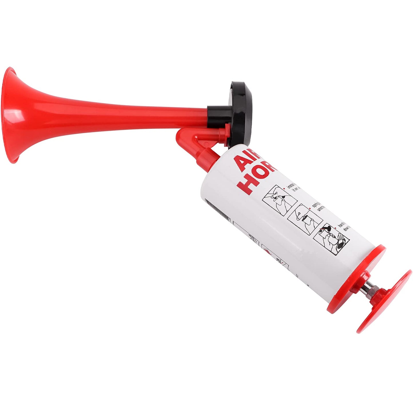 AOLIHAN Handheld Air Horn, Aluminum+ABS Portable Air Pump Horn, Loud Noise Maker Horn for Boats Sporting Events Cheering Camping Soccer Fan Universal Reusable Eco-Friendly