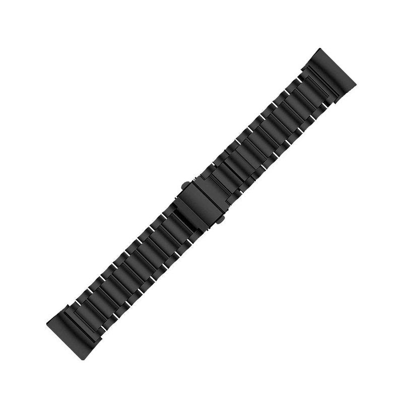Maxjoy Compatible with Fitbit Charge 3 / Charge 4 Bands, Charge 3 SE Metal Band Small Large Stainless Steel Bracelet Strap Replacement for Fitbit Charge 3/ Charge 4/ Charge 3 SE Wristbands, Black