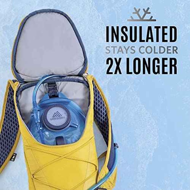 Gregory Pace 6L H2O Women's Day Hiking/Backpacking Hydration/Mountain Biking Backpack, Insulated Reservoir Sleeve, 2L Water Bladder Included, One Size Fits All, Mineral Yellow