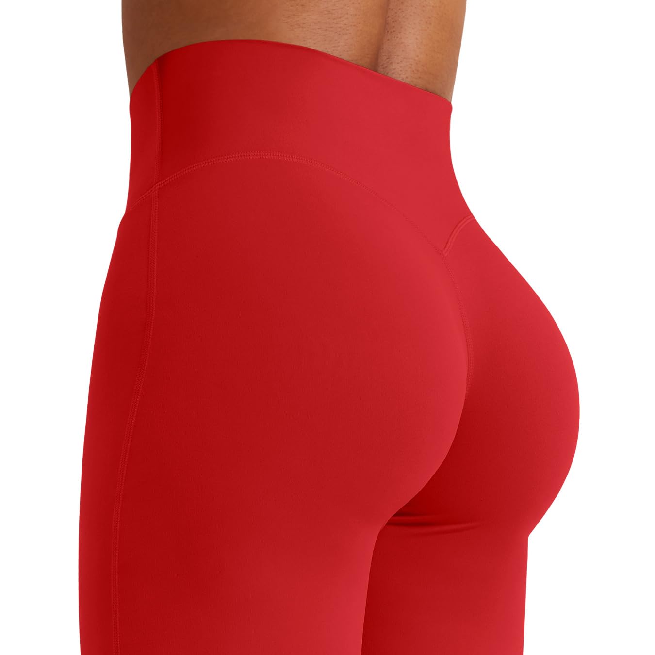 YEOREO Workout Womens Straight Leggings 31.5" Eddiy Gym Yoga Pants Red XXL