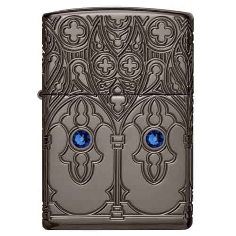 Zippo Gothic Window Design Armor¢ç Black Ice¢ç Pocket Lighter
