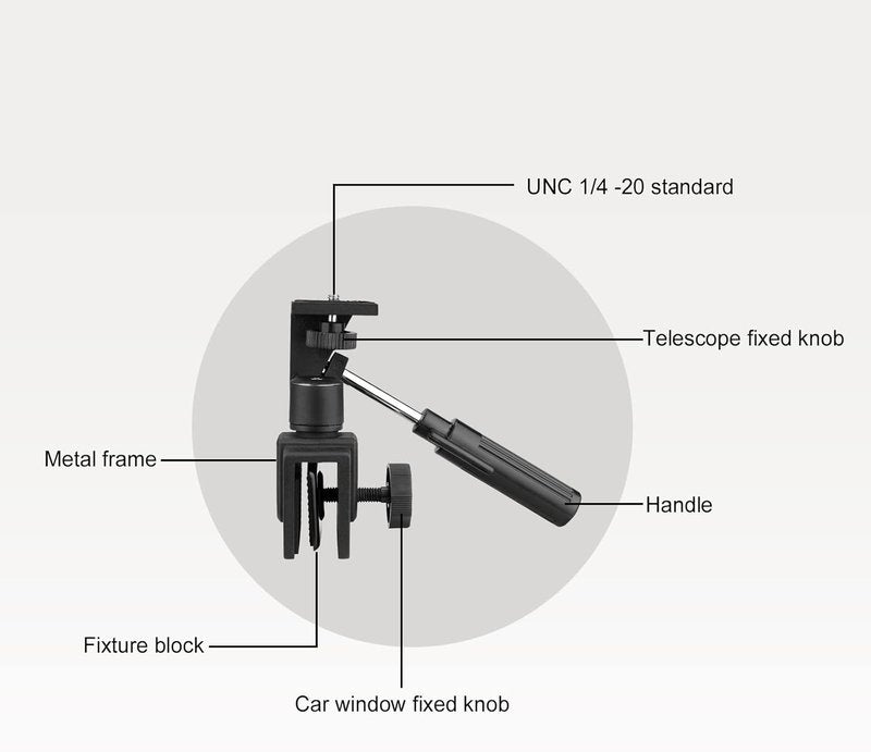 SVBONY Car Window Mount - Adjustable Clamp for Spotting Scope, Monocular, Binocular, SLR Camera | Compact Design
