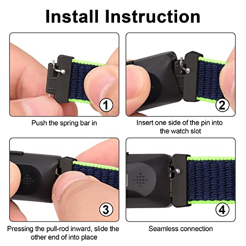 Nylon Ace 3 Bands Compatible with Fitbit Ace 3 Straps for Kids Boys Girls - Soft Skin-Friendly Breathable Ace 3 Bands for Kids Watch Band Wrist Strap Bracelet Accessories