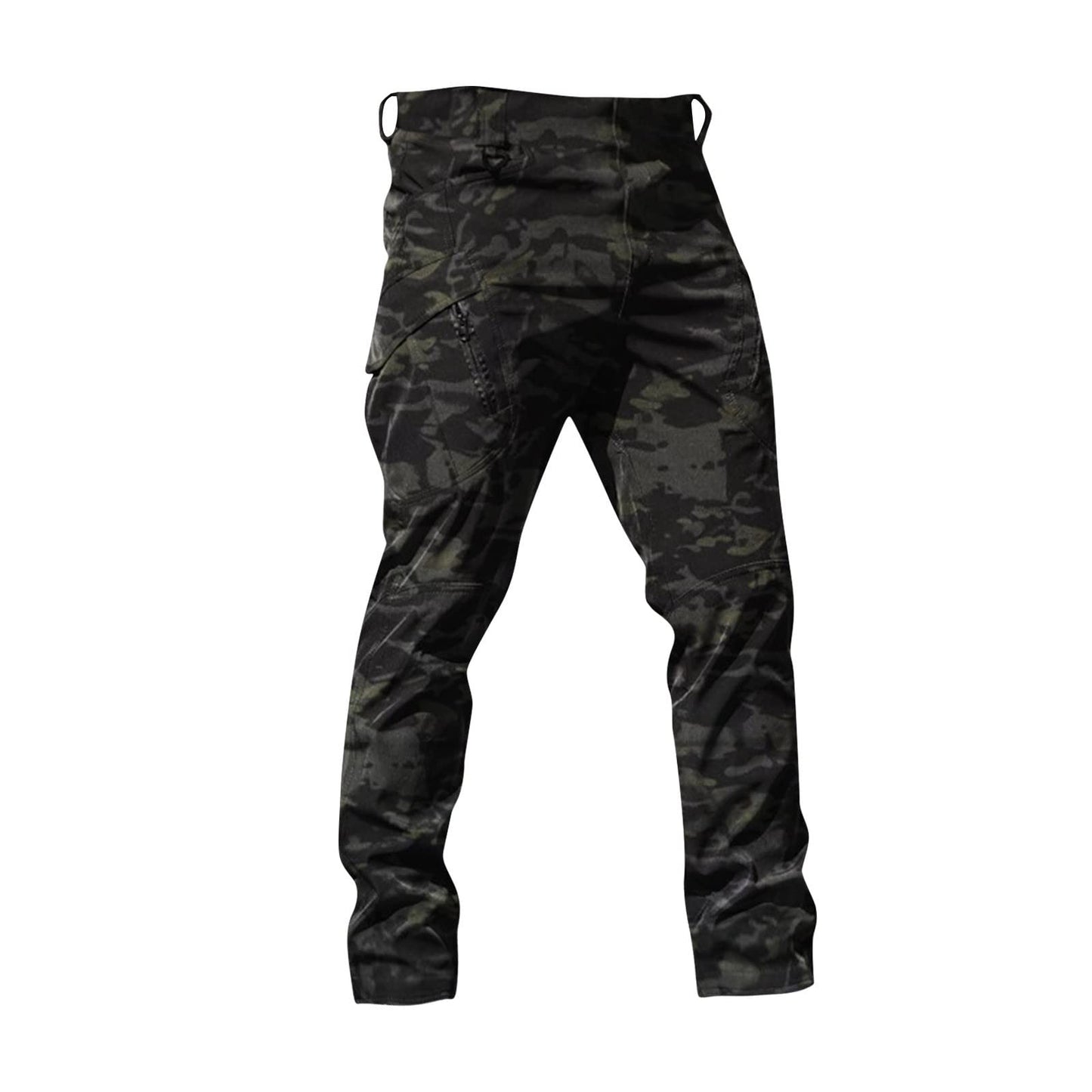 Baggy Cargo Pants Men Summer Work Pants Hiking Pants Cotton Outdoor Camo Tactical Pants Waterproof Pants Motorcycle Pants Mens Lightweight Stretch Fishing Travel Camping Pants with Multi Pockets