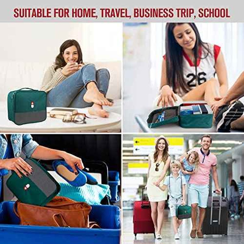 PKQP First Aid Bag, Empty Medical Supplies Organizer Bag Portable Trauma Kit for Home Office Kitchen Traveling Hiking Camping Backpacking Cycling, Green