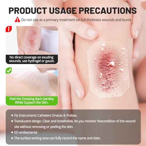 Transparent Film Dressing 2.3x2.7 inch 50 Packs Waterproof Clear Bandages for Swimming, Showering, Post Surgical, IV Shield, Tattoo Aftercare Bandages Shower Shield Wound Cover
