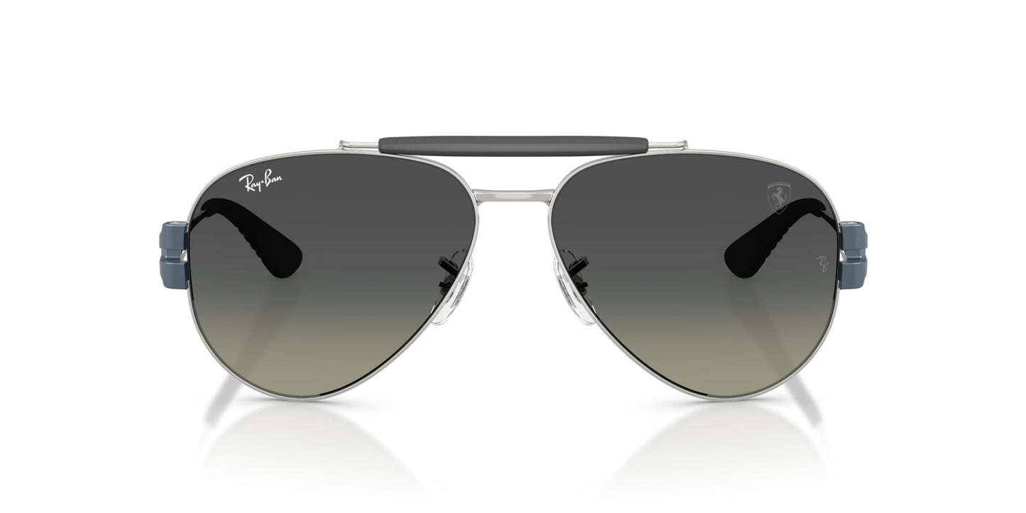 Ray-Ban RB3762M Sunglasses, Silver/Grey Gradient, 58 mm