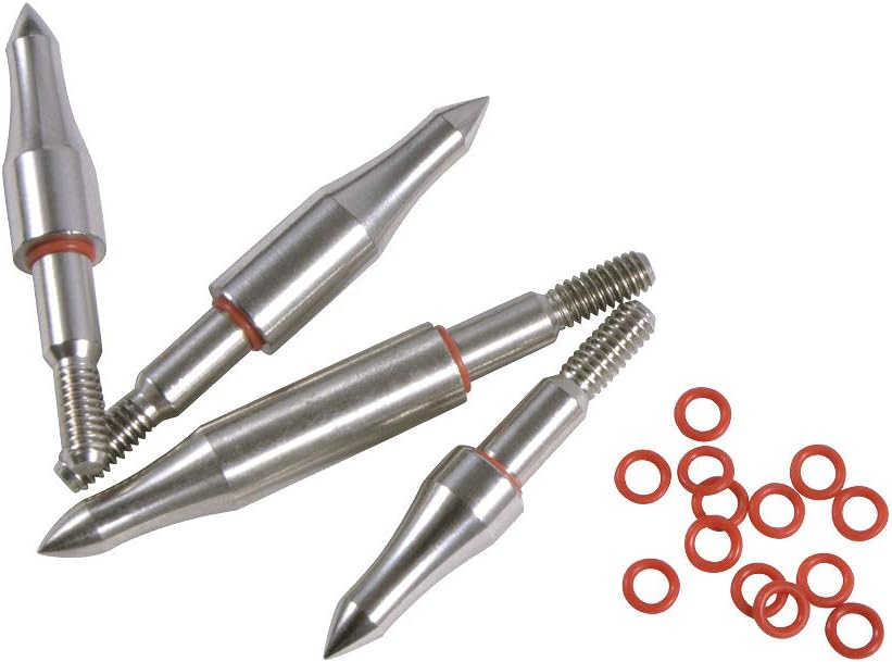 Archery Field Points - 12/24 Pack Stainless Steel Arrow Tips | 5/16" Cutting Diameter, 75-300 Grain for Target Practice & Hunting