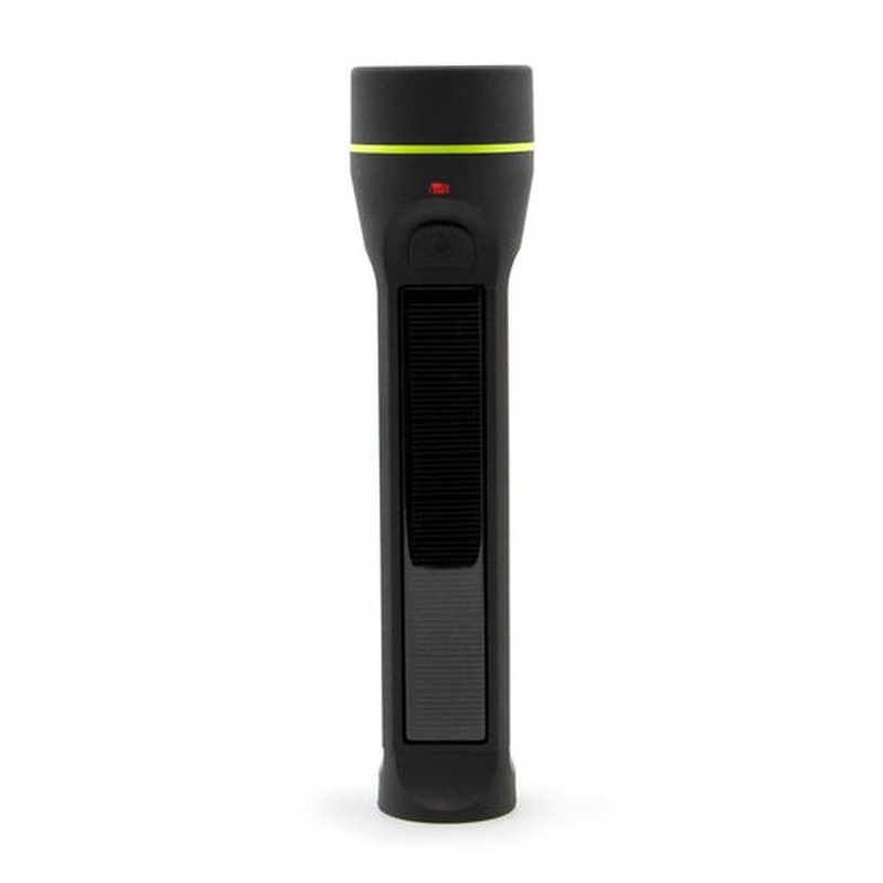 HYBRIDLIGHT Journey 1000 Solar LED Waterproof Flashlight with Micro USB Port, Black