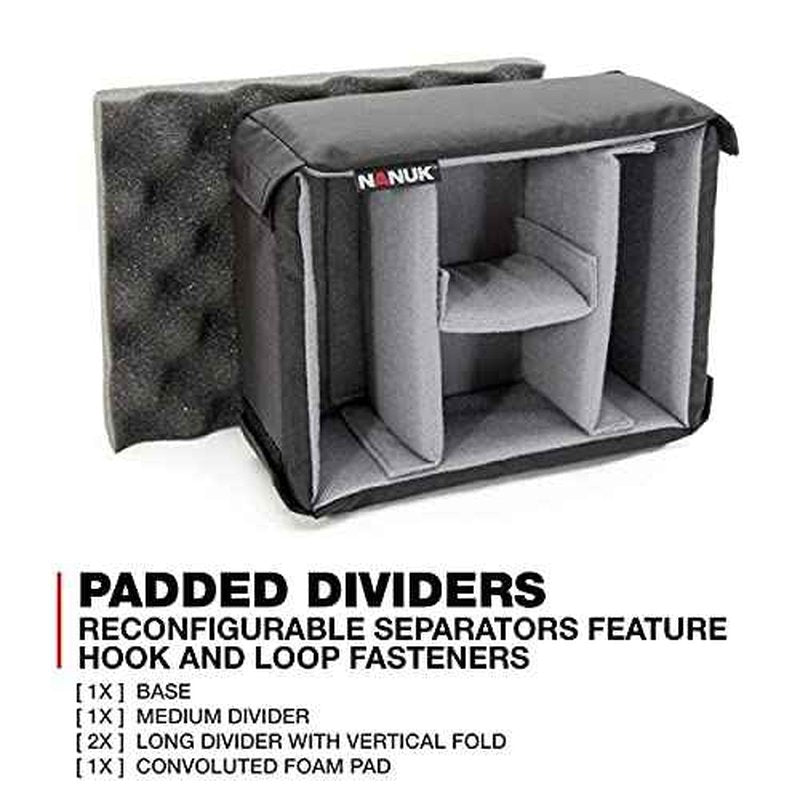 NANUK Small Series 905 Lightweight NK-7 Resin Waterproof Protective Case with Padded Dividers for Point & Shoot Camera or Binoculars, Black
