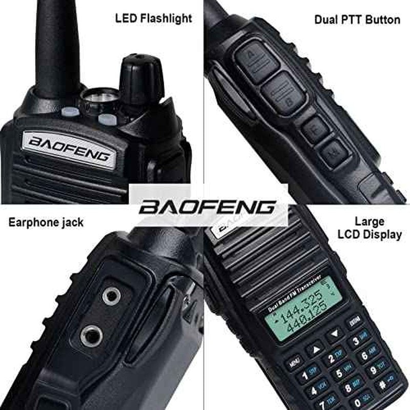 BaoFeng Radio BaoFeng UV-82 High Power Ham Radio Handheld Dual Band Portable Two Way Radio Walkie Talkies with Dual PTT Earpiece