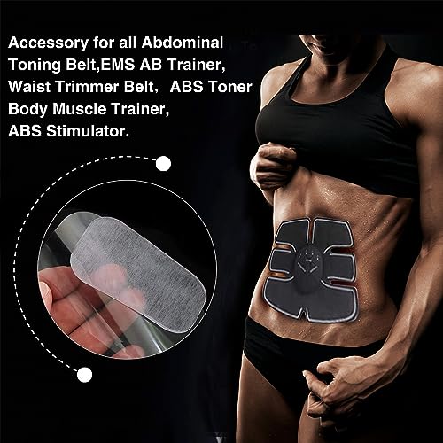 PAMASE 50Pcs/80Pcs Abs Stimulator Training Replacement Gel Sheet Pads for Abdominal Muscle Trainer, Accessory for Ab Workout Toning Belt