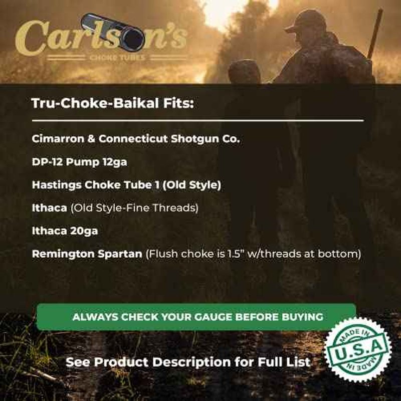 Carlsons Choke Tubes 12 Gauge for Tru-Choke | Blued Steel | Small Diameter Sporting Clays Choke Tube | Made in USA