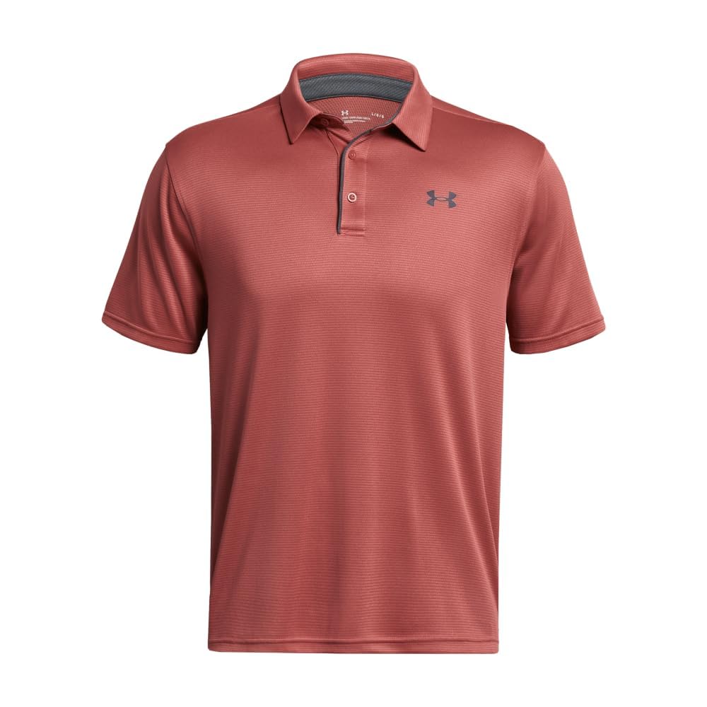 Under Armour Men's Tech Golf Polo, (611) Sedona Red / / Pitch Gray, 3X-Large