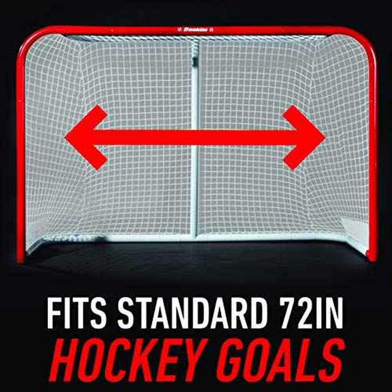 Franklin Sports NHL Hockey Goal Replacement Net - 72" Official Size Goal Replacement Netting - Outdoor Street Hockey Goal Net - Easy Attach Official Size Net - 72" x 48" x 30",White