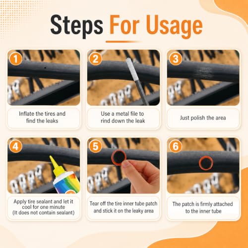 96 Pcs Bicycle & Motorcycle Tire Patches Rubber Repair Kit