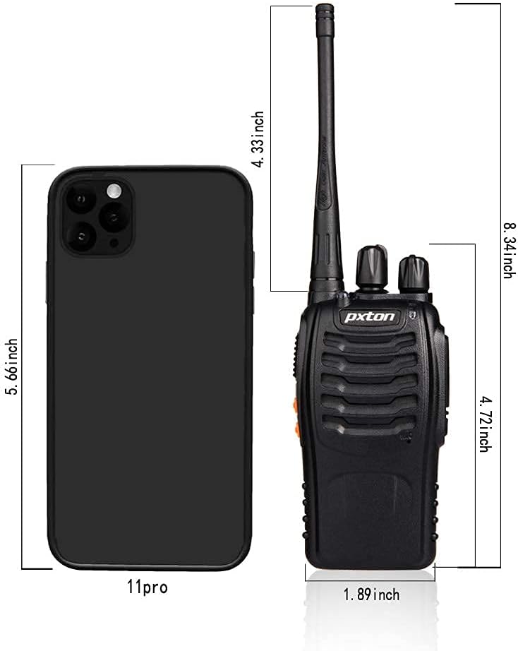 Two Way Radios Long Range - Rechargeable Walkie Talkies with Headphones & Flashlight | 16 Channels, 8 Pack
