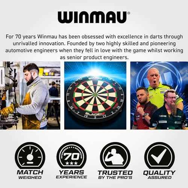 WINMAU Darts - Professional Player - Steve Beaton Legacy Edition 90% Tungsten Darts Set with Dart Flights and Dart Shafts (Stems) ? Available in Soft and Steel Tip - Available weights 18g, 22g and 24g