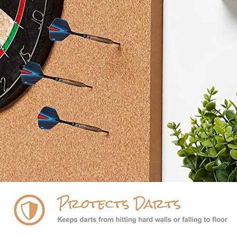 Viper Defender II Cork-Lined Dartboard Surround Reversable Wall Protector, Fits 17.75" and 18" Bristle Dartboards, Compression-Fit Tool-Free Easy Mounting, Tan, Square, 28.25" L x 28.25" W x 1" Thick