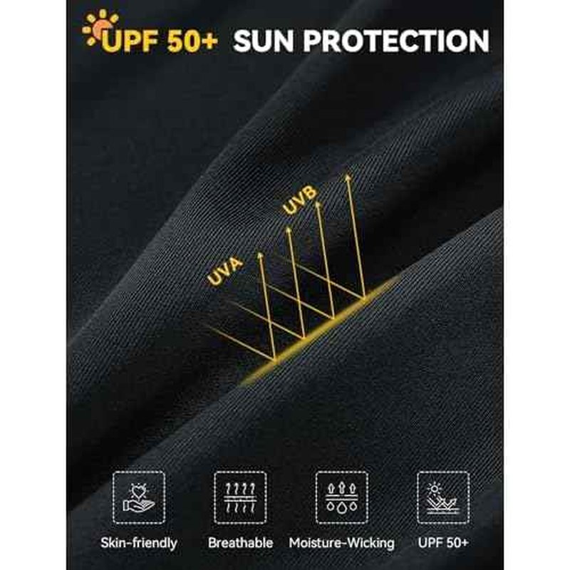 baleaf Men's Long Sleeve Running Shirts Sun Protection UV UPF 50+ T Shirts Workout Athletic Gym Quick Dry Zip Pocket
