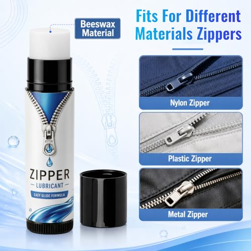 9 Pack Zipper Wax Lubricant Sticks for Metal & Plastic Zippers, Camping & Outdoor Gear
