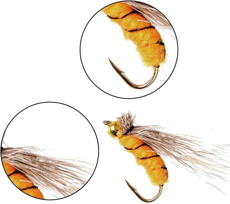 Fly Fishing Lure Kit - 40 Pcs Realistic Dry & Sinking Flies for Lakes, Rivers & Streams