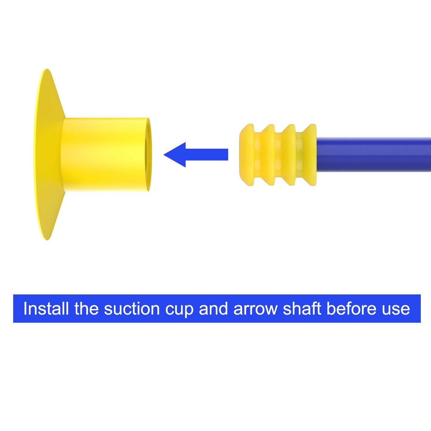 Suction Cup Arrows Blue, 7 Pack Replacement, 16" Long Extra Arrows, Compatible with Most Brand Archery Sets