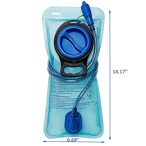 Outdoor Hydration Bladder, 2 Liter Leak Proof Water Bladder, Water Reservoir for Hydration Pack