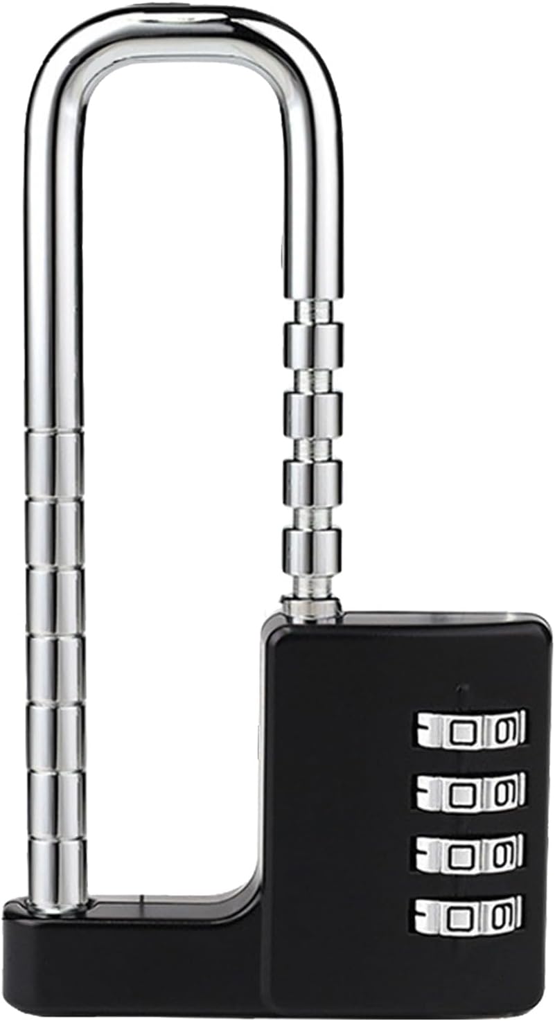 Adjustable Combination Lock - Long Shackles Security Padlock for Gym, School & Fence Use | Durable & Multifunctional