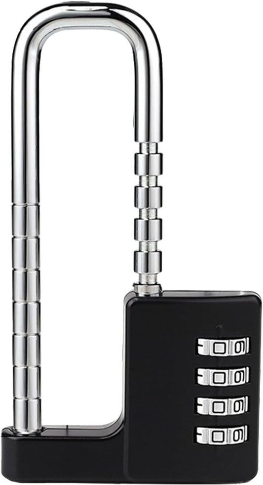 Adjustable Combination Lock - Long Shackles Security Padlock for Gym, School & Fence Use | Durable & Multifunctional