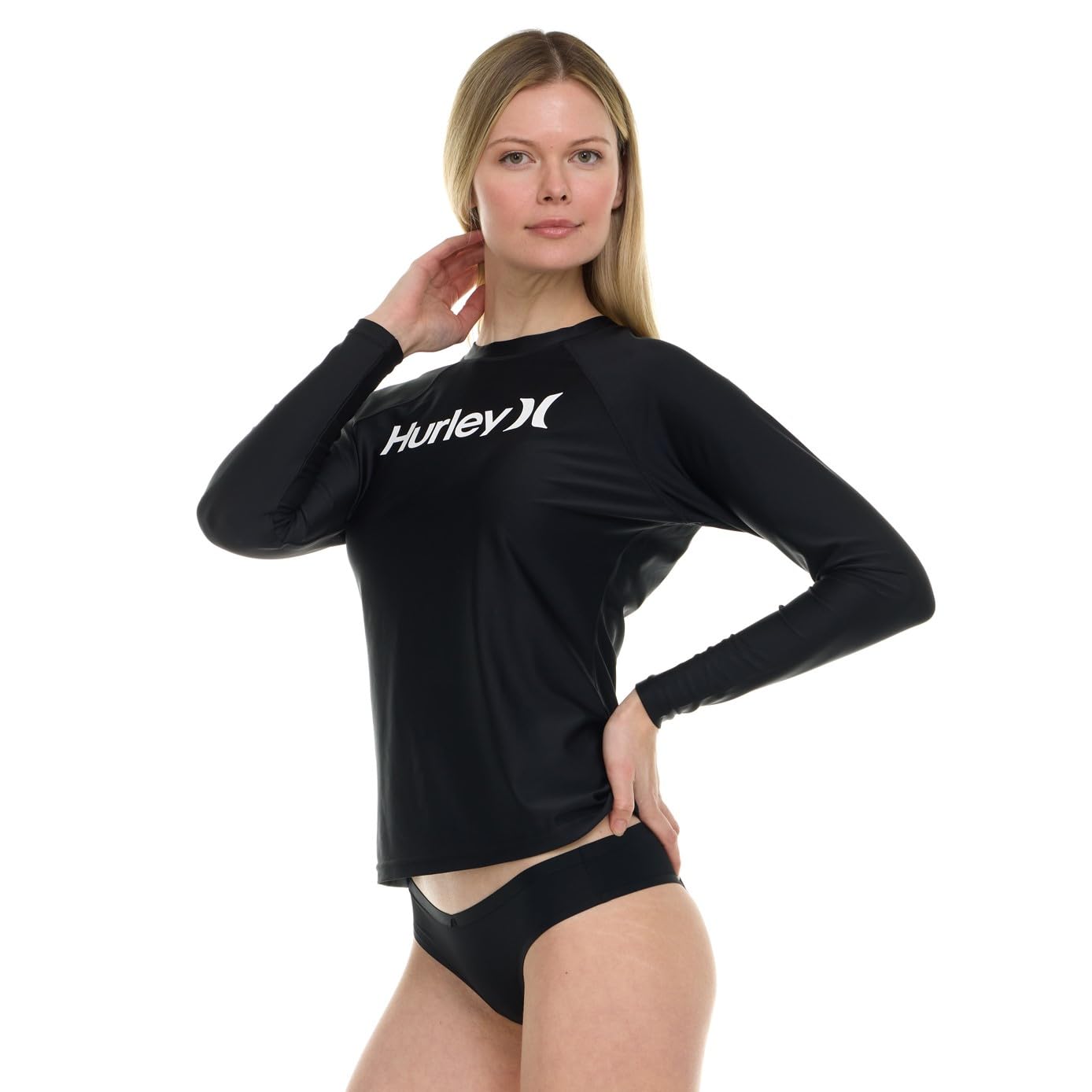 Hurley Rash Guard for Women, Womens Rash Guard Long Sleeve Shirts, Rashguard Swim Shirt Women UPF 50+ SPF & UV Protection