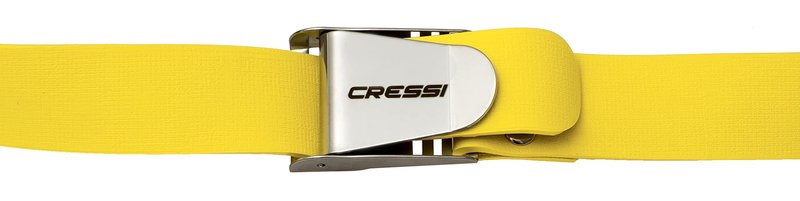 Cressi Malta Quick-Release Elastic Belt w/Metal Buckle Elastic Belts, Yellow