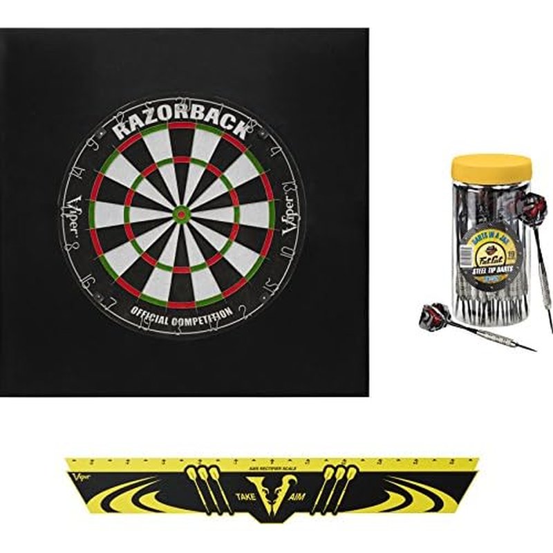 Viper Defender II Backboard & Sisal/Bristle Steel Tip Dartboard Bundle