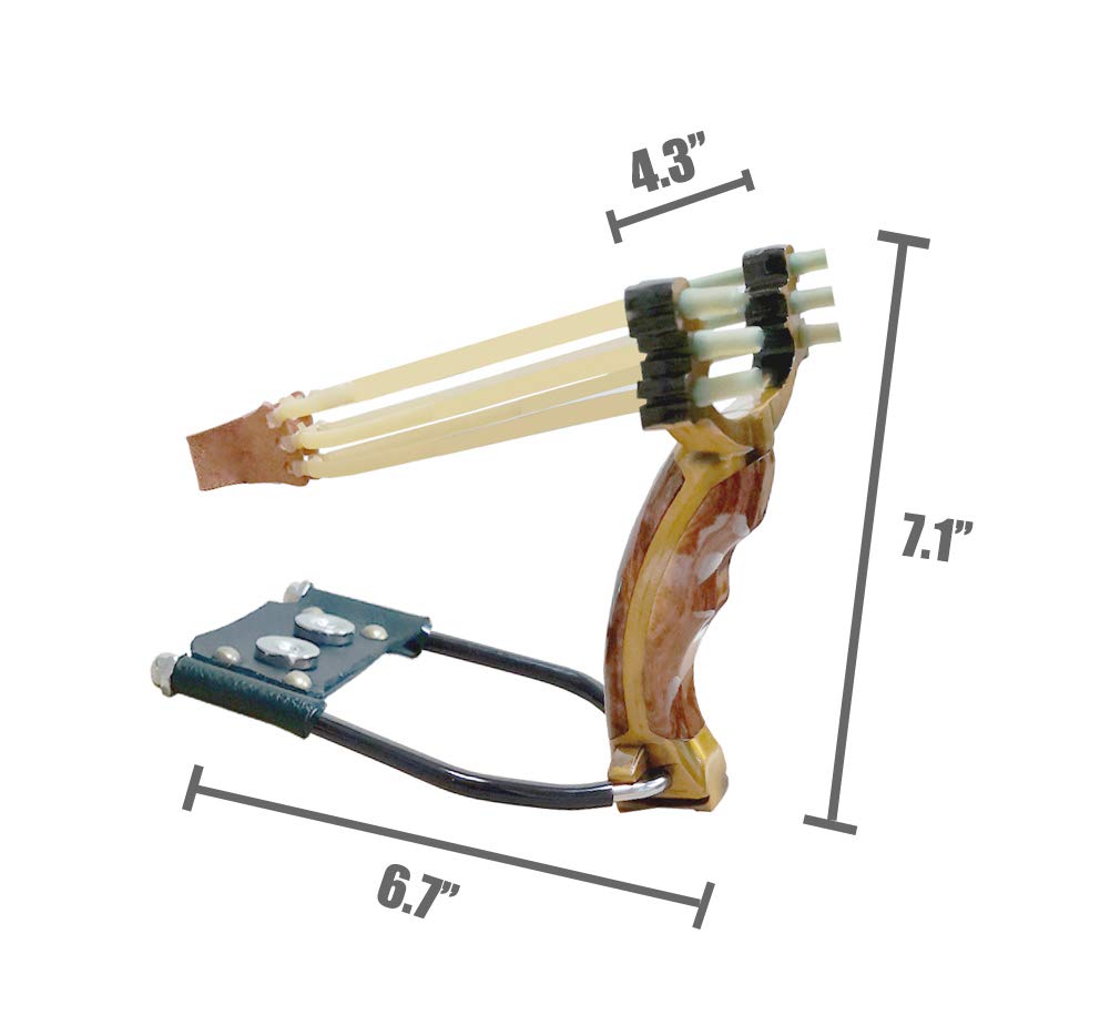 DEFTIMIRC Professional Slingshot, Outdoor Slingshots for Hunting, Slingshots for Adults, Super Power Catapult Slingshot with 1 Target, 50 Pcs Slingshot Ammo and 3 Slingshot Bands Replacement