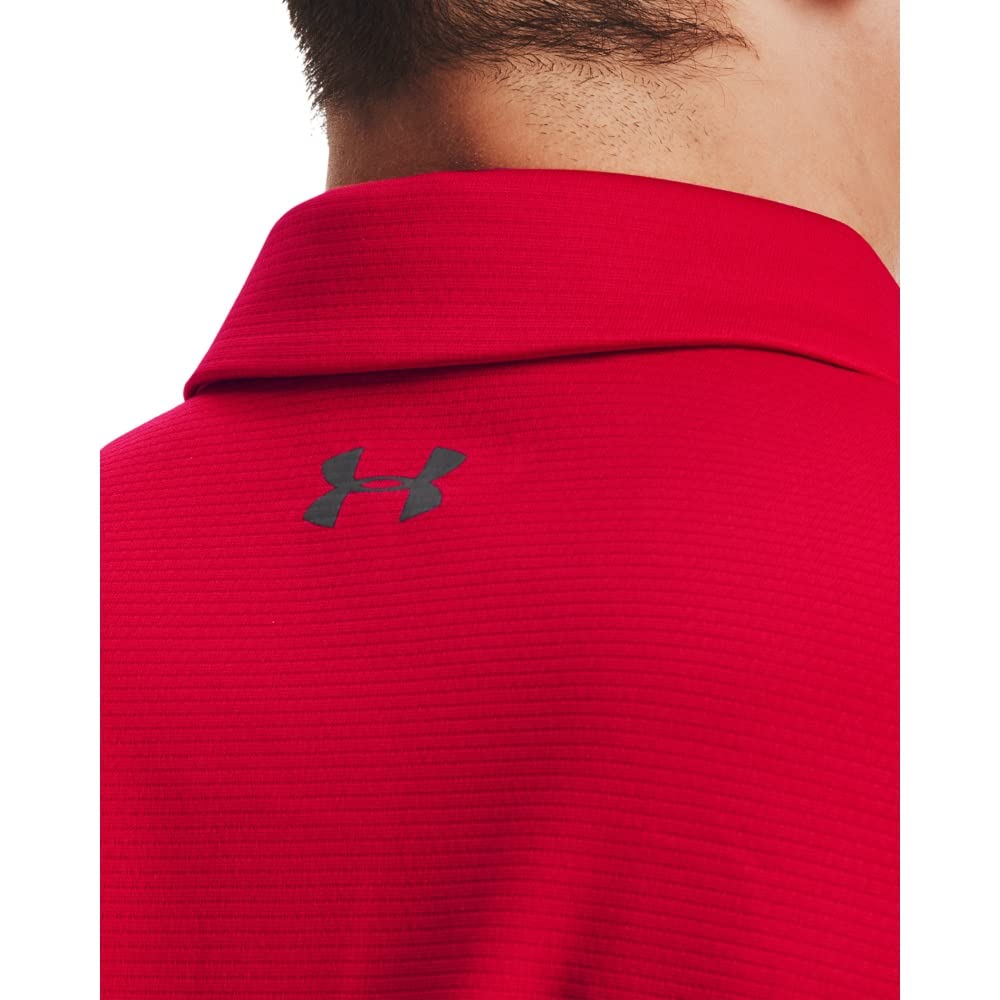 Under Armour Men's Tech Golf Polo, Red (600)/Graphite, XX-Large Tall