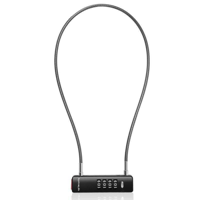 UP Security Combination Bike Lock Cable 2 ft, 4 Digit Combination Lock Outdoor, Small Combo Cable Padlock for Kids Bike, Bicycle, Scooter, Fence Gate, Fridge Door, Travel Luggage, Helmet Secure