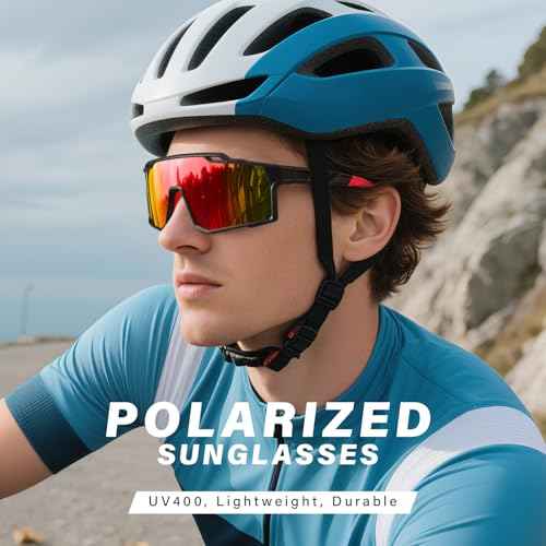 Polarized Sport Sunglasses Men Cycling Driving Fishing UV Protection Sun Glasses Lightweight Big Frame Mountain Bike Goggles