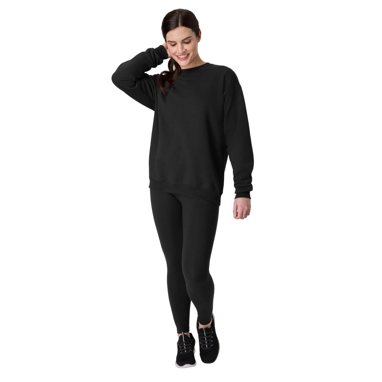 Hanes Men's EcoSmart Sweatshirt, Black, Large