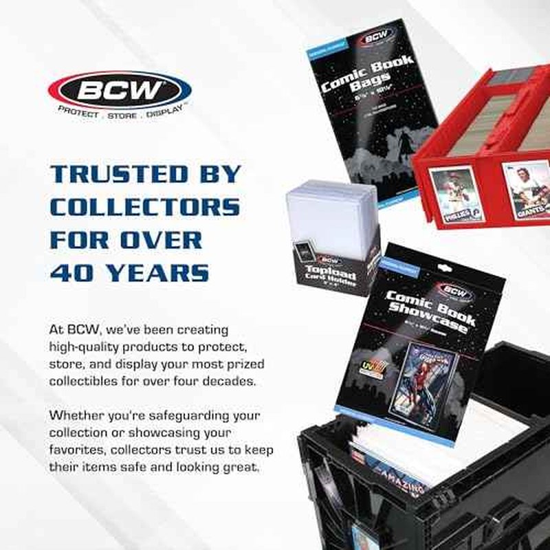 BCW Collectible Card Bin (2-Pack, Blue) | Holds 3200 Cards Each | Includes 4 Dividers Per Bin | Storage for Pok?mon, MTG & Sports Cards