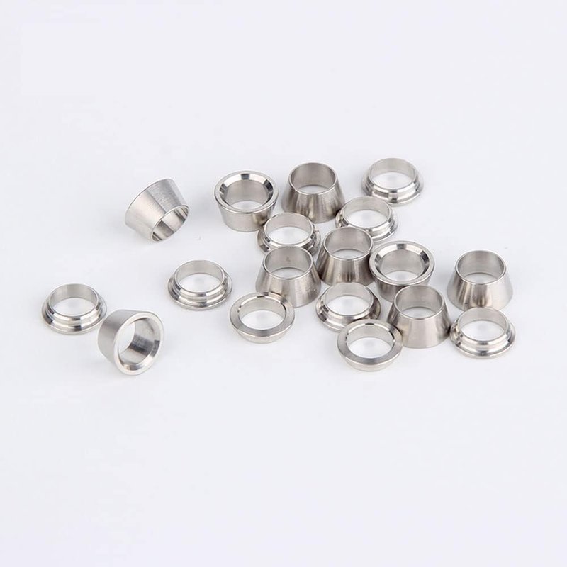 Stainless Steel 304 Compression Tube Fitting - Double Ferrule Sleeve for 3/8" Tube OD | Pack of 10 Pairs