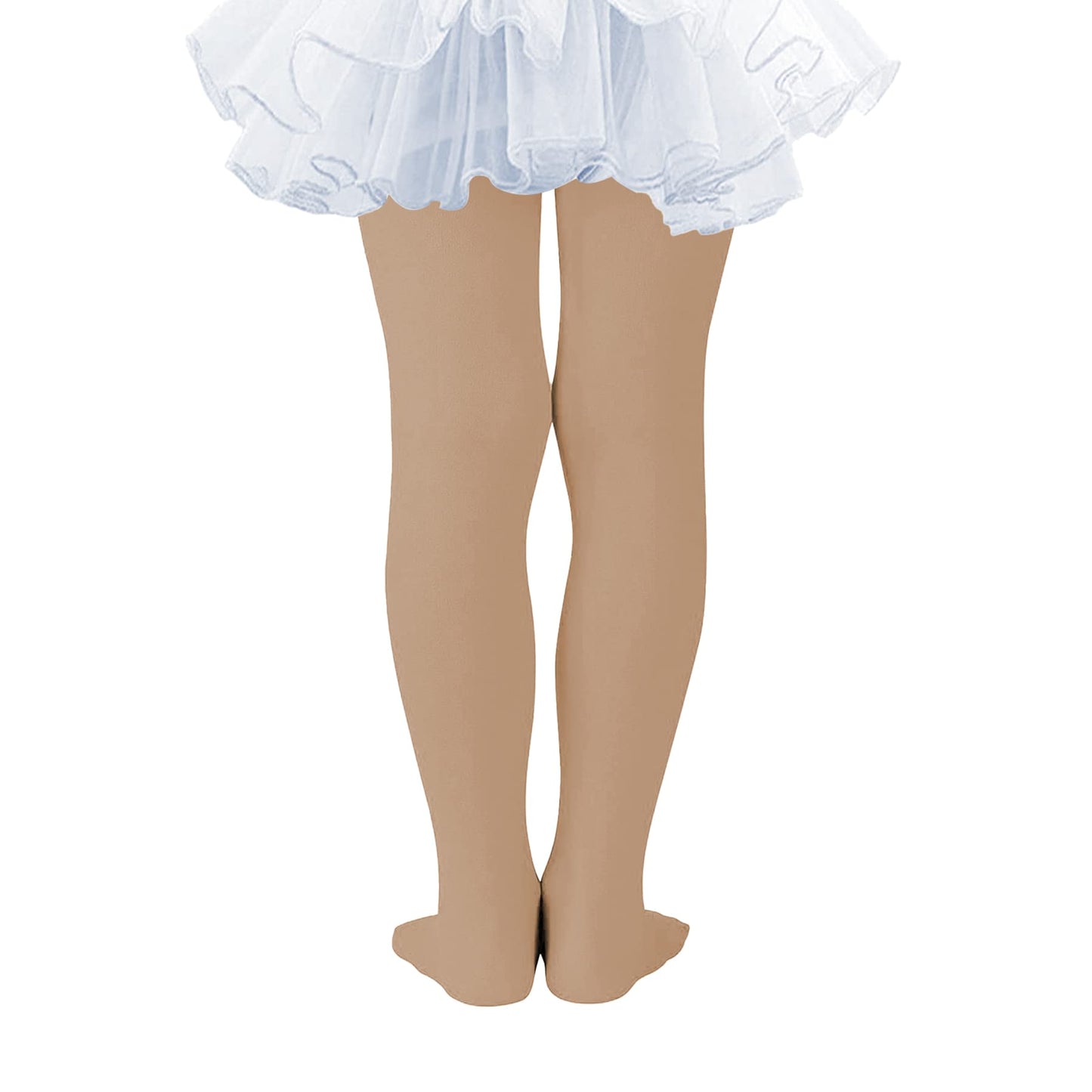 Ultra Soft Ballet Tights for Toddler Girls - Breathable, Durable, Footed, Warm Nude Stockings for Girls 6-8 Years